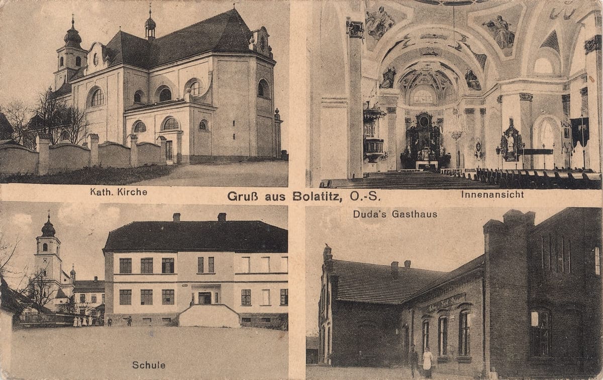Historische Postkarten-Ansicht aus Bolatitz