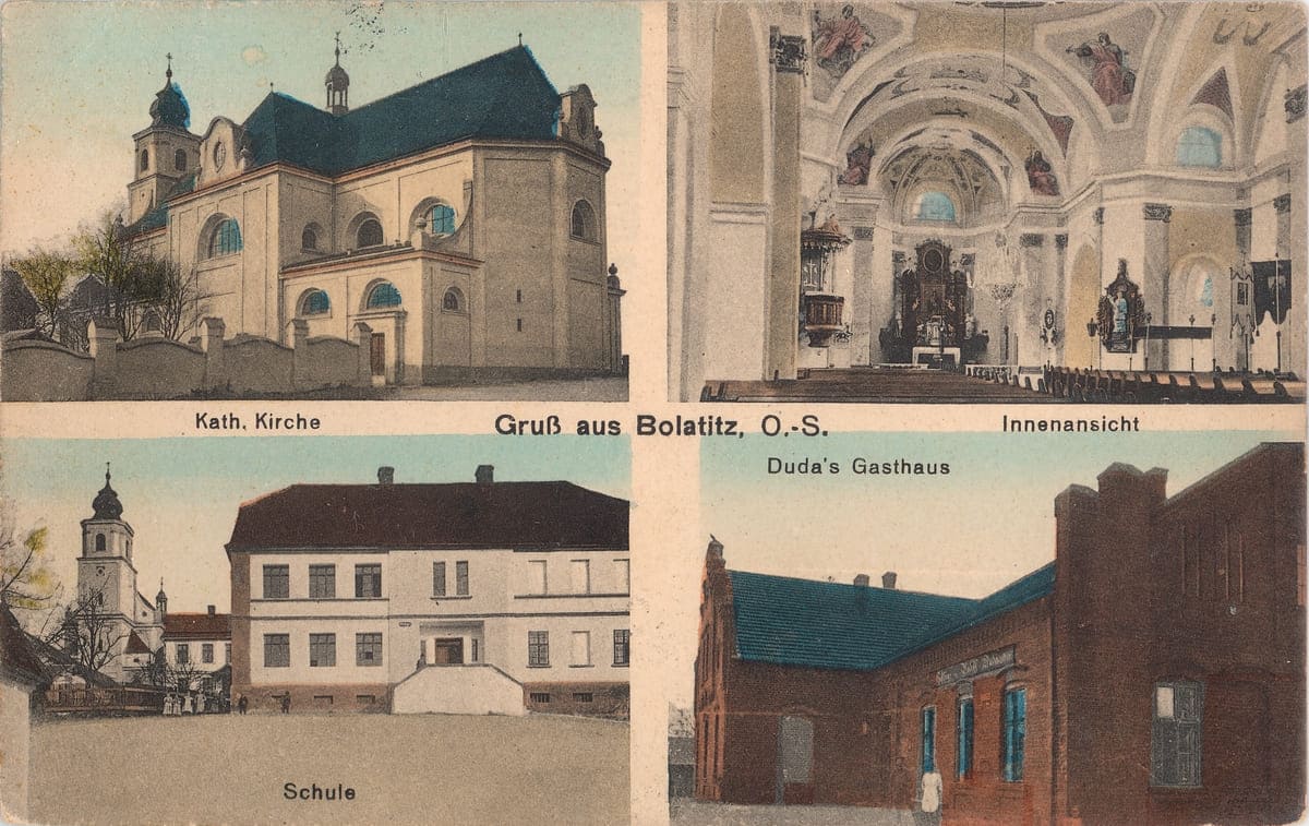 Historische Postkarten-Ansicht aus Bolatitz