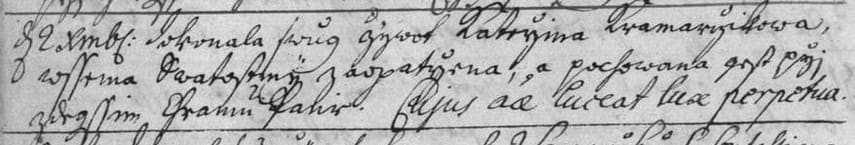 Abbildung Kirchenbuch-Eintrag