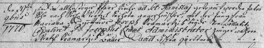 Abbildung Kirchenbuch-Eintrag