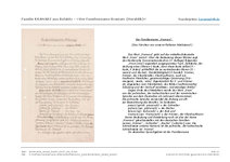 Artur Kramarz über unseren Familiennamen (Das Märchen von unserm früheren Adelsstand), mit Transkription